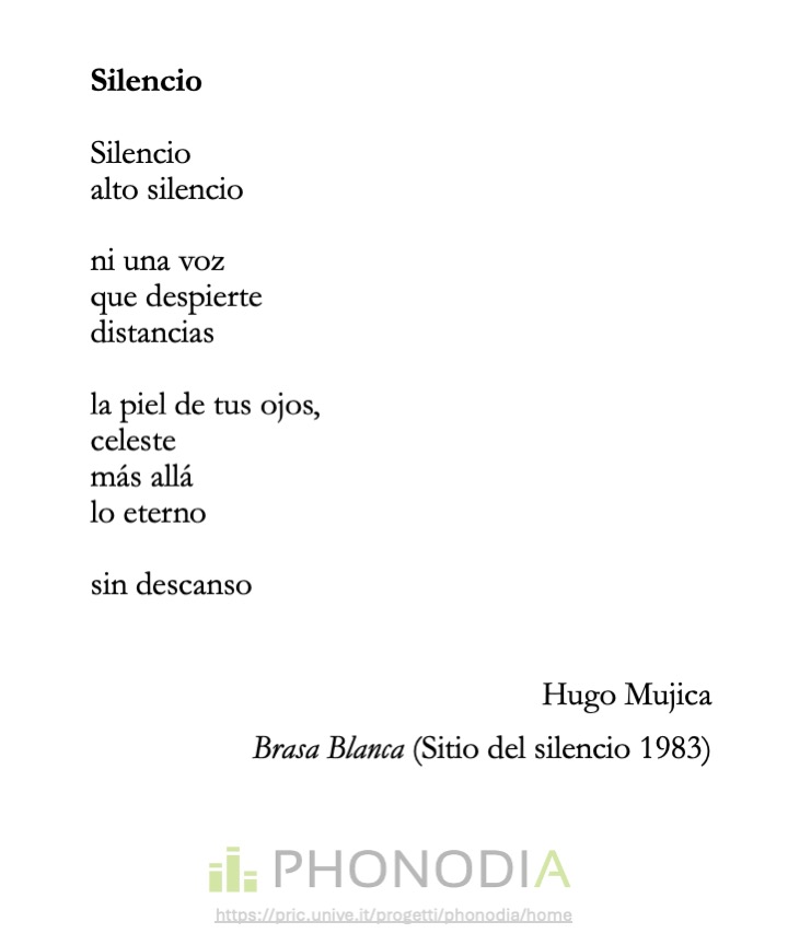 phonodia's tweet photo. "Silencio", Hugo Mujica
https://t.co/22IklwEhtx

#hugomujica #poeta #poesía #poesia #poema #voz #silencio #brasablanca #sitiodelsilencio https://t.co/DsNjy1SrAr