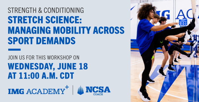 Join us TODAY! IMG Academy's Matt Wheaton will present on performance and injury prevention with smart stretching and mobility. Register 👉 hubs.li/Q03s9qCB0 #MobilityMatters #AthleteDevelopment #NCSACollegeRecruiting