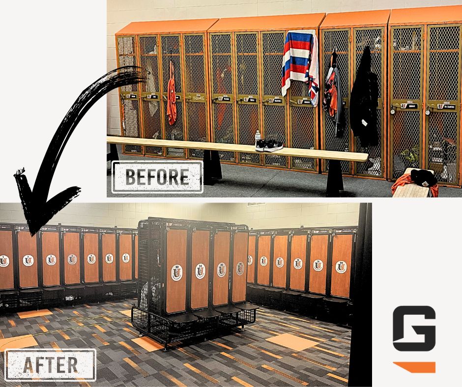 Before ➡️ After 🔥
A complete locker upgrade for the University of Jamestown's wrestling team - powered by GearGrid. See what we can do for your team. Reach out today!
#GearGrid #AthleticStorage #SportsTeamLockers #LockerUpgrade