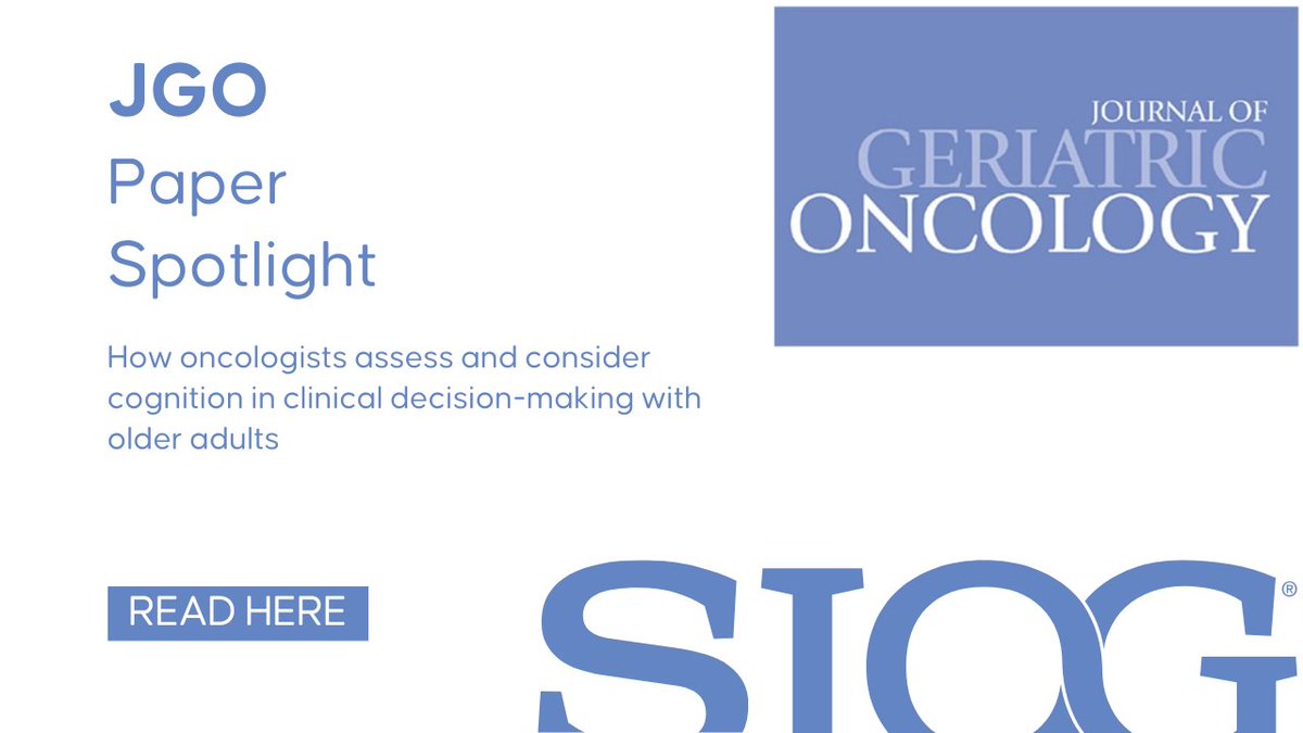 🧠 How do oncologists assess cognition in older adults—and how does it shape #CancerCare decisions?

This timely review explores perceptions and practices around cognitive impairment in older patients with #cancer.

🔗 loom.ly/Gi5ywag

#SIOG25 #GeriOnc