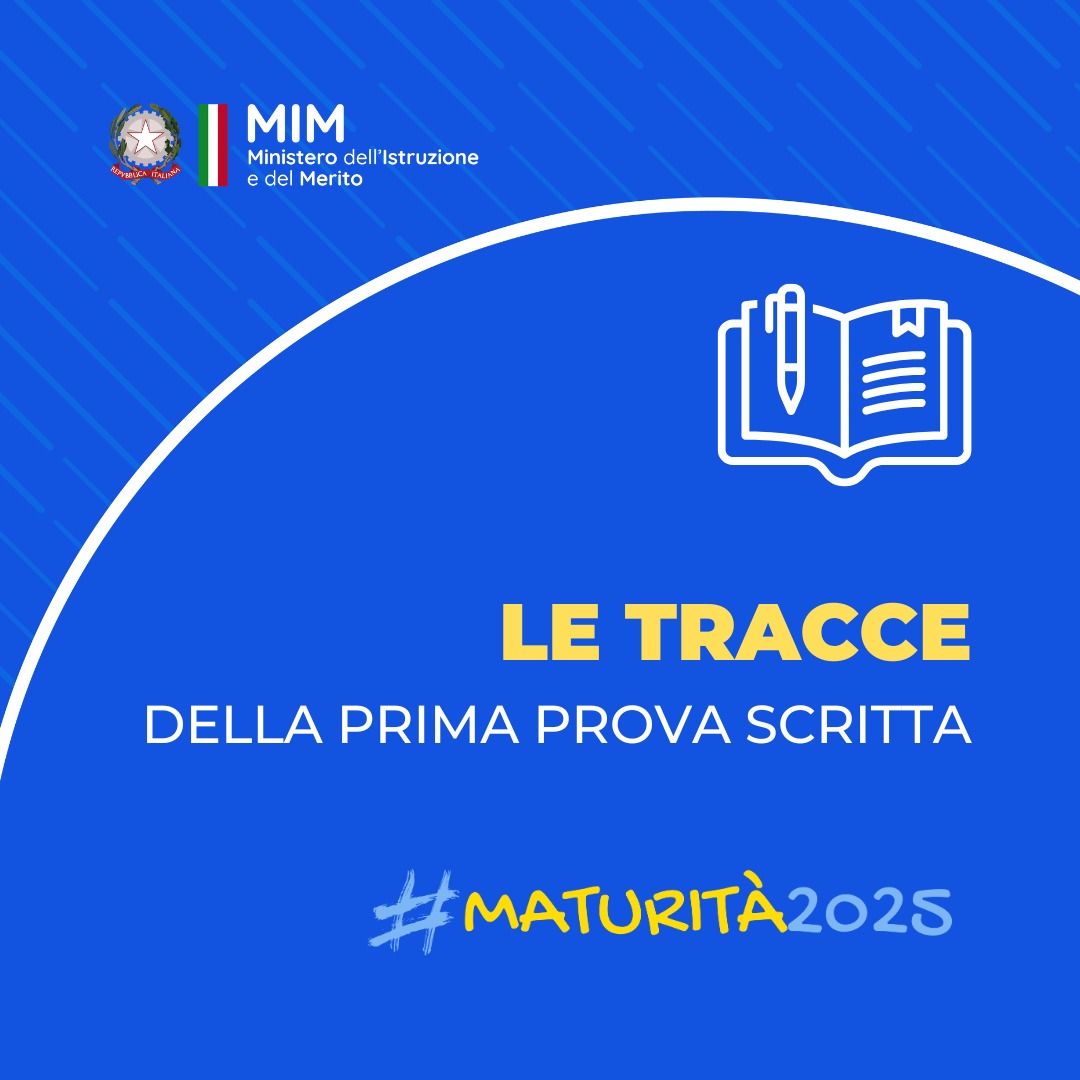 🖊 Le tracce ufficiali della #Maturità2025 sono disponibili sul sito del #MIM.

Le trovate qui ▶ mim.gov.it/web/guest/-/-m…

Voi quale avreste scelto?