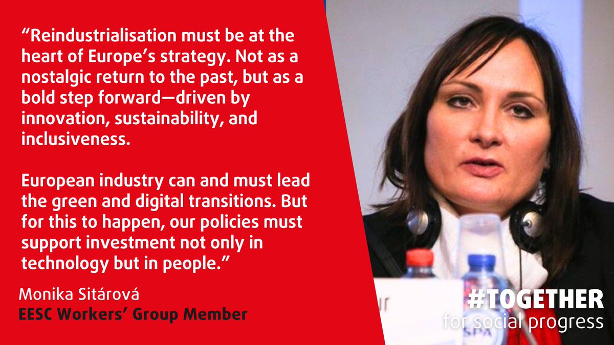WorkersEESC's tweet photo. The #EESCPlenary is discussing the @CCMI_EESC opinion on the reindustrialisation of Europe in the context of the cost-of-living crisis by Andrés Barceló Delgado and @MonikaSitarova.

Follow live: https://t.co/JGheKhAX2P
Read more: https://t.co/q83KBXWrOb https://t.co/B3HJGqxq6s