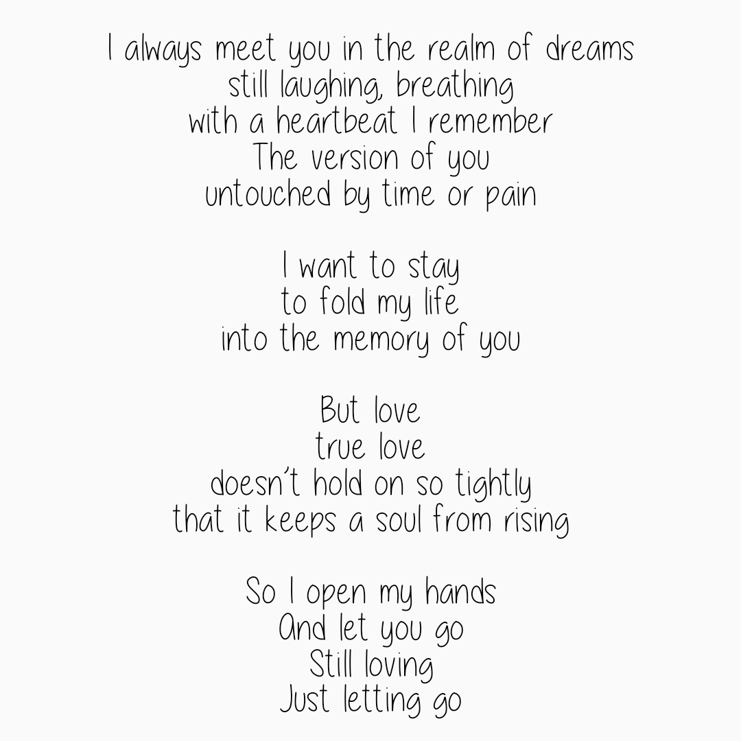 Letting go is the hardest part of loving someone

#poem #vss365 #poetry