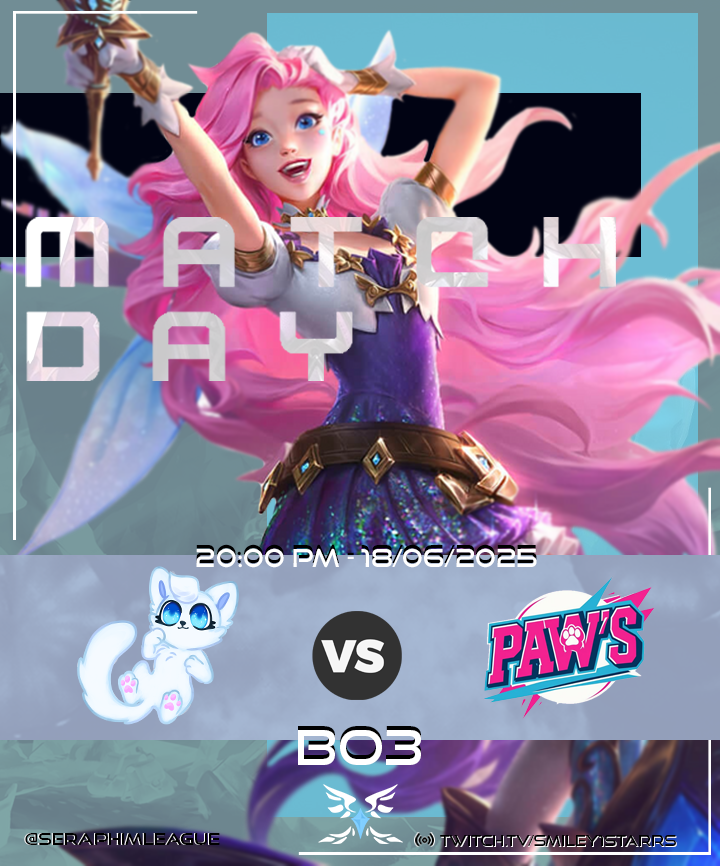 SeraphimLeague's tweet photo. MATCH DAY 1π
Itβs going down TONIGHT!
It's first Match of the tournament!
Are you ready??
β²οΈ20:00 PM SAST
π
18 June 2025
βοΈLive at: https://t.co/zRPJPw5pUX
Die Katzen VS Paw
Catch it with smiley!
#SeraphimLeague #LoLZA #WomenInEsports #MatchDay https://t.co/ykJ1X2bUho