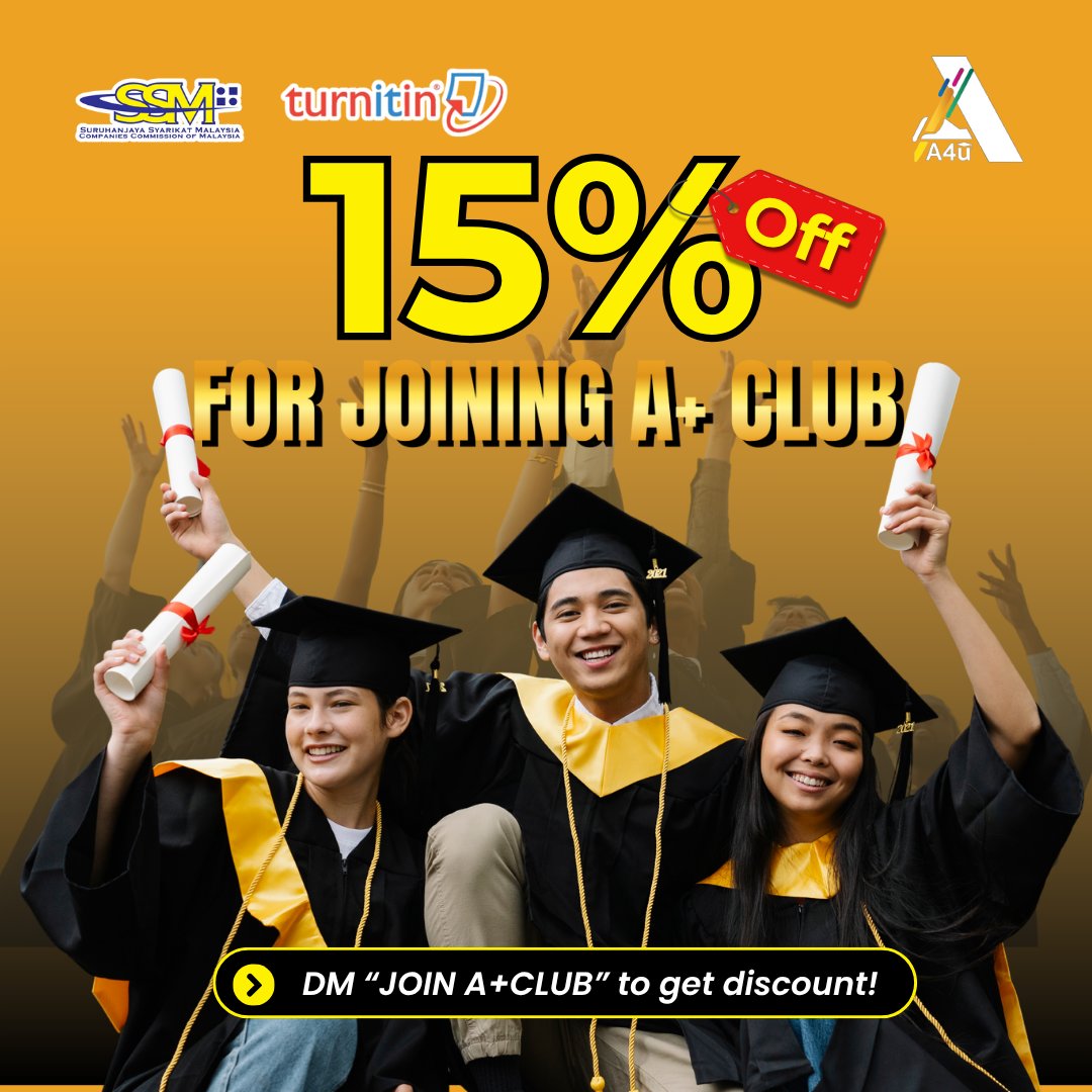 assignment4u_'s tweet image. Premium thesis help doesn’t have to cost a fortune. Join the A+ Club and get 15% off! Quality + affordability = win! 🏆💰 #SmartStudents #premiumThesis #ThesisWriting