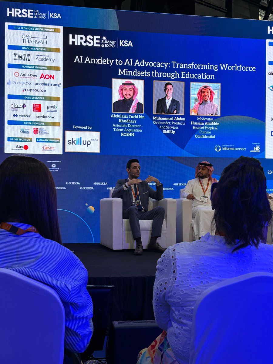 Watch our CTO live in action! Some snippets from the panel discussion, "AI Anxiety to AI Advocacy: Transforming Workforce Mindsets through Education," at HRSE KSA.
#SkillUp_Mena #Totara #HRSE2025 #HR_leaders #HRSE_KSA #Learning_Development #corporate_training #Ai_era