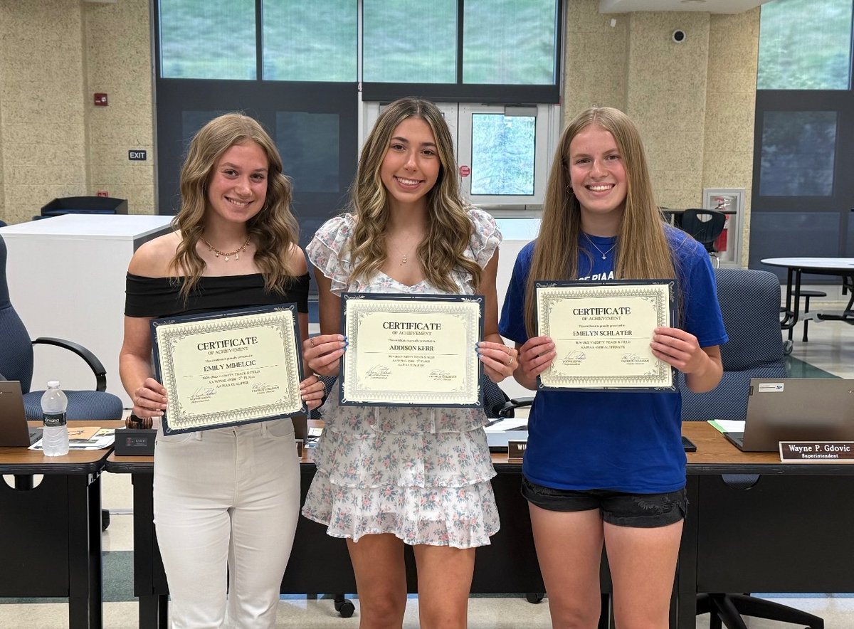 South Park High School's outstanding Spring sports season was recognized at the June School Board meeting! Boys Tennis, Softball and Track &amp; Field were lauded (Baseball will be rec. later this year). #SPSoars