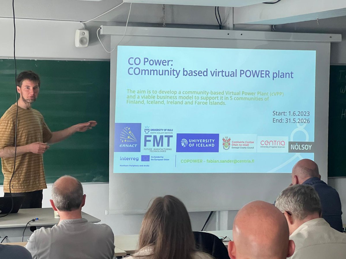 COPOWER (@copowerproject) on Twitter photo <a href="/ERNACT/">ERNACT Network</a> <a href="/centriaamk/">Centria AMK</a> <a href="/UniOuluKSI/">Kerttu Saalasti Institute, University of Oulu</a> <a href="/UniOulu/">University of Oulu</a> <a href="/donegalcouncil/">Donegal County Council</a> <a href="/DonegalMaps/">DonegalMaps</a> <a href="/Haskoli_Islands/">Háskóli Íslands</a> 🔍 Day 2 of the #COPOWERproject in Tórshavn 🇫🇴 focused on how #AI is transforming forecasting & Virtual Power Plants. Inspiring talks from <a href="/centriaamk/">Centria AMK</a>, #SEV, & more—plus a trip to Nólsoy to explore local energy solutions! 🌊⚡
🙏 Thanks to #NosloyEnergy for hosting! <a href="/ERNACT/">ERNACT Network</a> <a href="/centriaamk/">Centria AMK</a> <a href="/UniOuluKSI/">Kerttu Saalasti Institute, University of Oulu</a> <a href="/UniOulu/">University of Oulu</a> <a href="/donegalcouncil/">Donegal County Council</a> <a href="/DonegalMaps/">DonegalMaps</a> <a href="/Haskoli_Islands/">Háskóli Íslands</a> 🔍 Day 2 of the #COPOWERproject in Tórshavn 🇫🇴 focused on how #AI is transforming forecasting & Virtual Power Plants. Inspiring talks from <a href="/centriaamk/">Centria AMK</a>, #SEV, & more—plus a trip to Nólsoy to explore local energy solutions! 🌊⚡
🙏 Thanks to #NosloyEnergy for hosting!