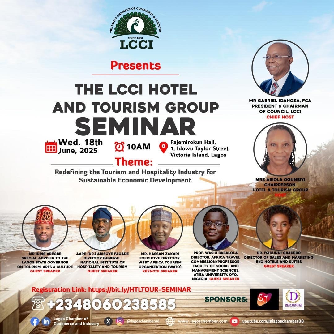 West Africa Tourism Organisation (@wafricatourism) on Twitter photo Join us today, as our Executive Director, Mr <a href="/Hassan/">Hassan Schroeder ☸ he/him</a> Zakari delivers a Keynote Address on Redefining the Tourism and Hospitality Industry for Sustainable Economic Development, at the Lagos Chamber of Commerce and Industry Seminar.
#Advocating Tourism Join us today, as our Executive Director, Mr <a href="/Hassan/">Hassan Schroeder ☸ he/him</a> Zakari delivers a Keynote Address on Redefining the Tourism and Hospitality Industry for Sustainable Economic Development, at the Lagos Chamber of Commerce and Industry Seminar.
#Advocating Tourism