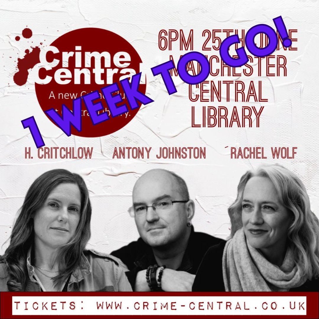 Crime Central Manchester (@crimecentral_) on Twitter photo The sun is shining in Manchester and it is only one week until Crime Central! π
Make sure you have a ticket and you can see <a href="/AntonyJohnston/">Antony Johnston (@antonyjohnston elsewhere, too)</a> <a href="/h_critchlow/">Heather Critchlow</a> <a href="/RachelWolfWritr/">Rachel Wolf Author/Rachael Blok</a> on stage with <a href="/robparkerauthor/">Rob Parker</a> The sun is shining in Manchester and it is only one week until Crime Central! π
Make sure you have a ticket and you can see <a href="/AntonyJohnston/">Antony Johnston (@antonyjohnston elsewhere, too)</a> <a href="/h_critchlow/">Heather Critchlow</a> <a href="/RachelWolfWritr/">Rachel Wolf Author/Rachael Blok</a> on stage with <a href="/robparkerauthor/">Rob Parker</a>