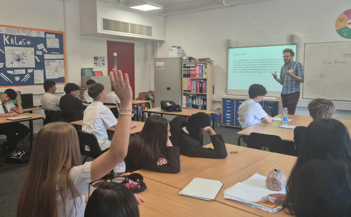 Greenford High School (@ghsofficial) on Twitter photo International Week got off to a great start for Yr 9 & 10 German students. Dr. Ian Ellison from <a href="/wadhamoxford/">Wadham College</a> <a href="/UniofOxford/">University of Oxford</a> visited us to introduce us to Franz Kafka’s short life and short stories, which he made really accessible. 1/2 International Week got off to a great start for Yr 9 & 10 German students. Dr. Ian Ellison from <a href="/wadhamoxford/">Wadham College</a> <a href="/UniofOxford/">University of Oxford</a> visited us to introduce us to Franz Kafka’s short life and short stories, which he made really accessible. 1/2