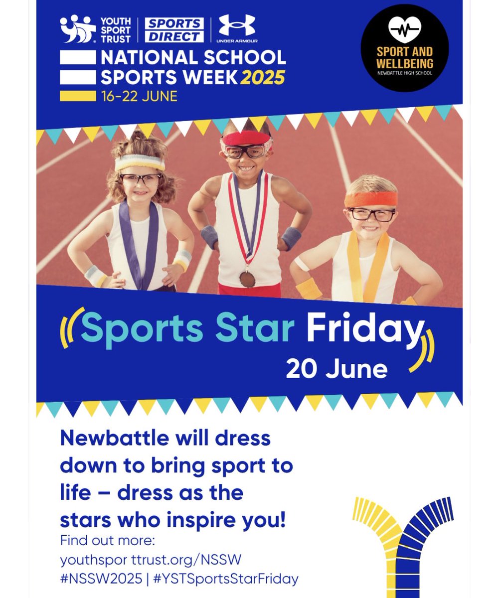 ‼️FRIDAY 20th- Always Active Dress Down Day‼️

🩳You can wear sports clothing to school this Friday to bring sport to life!

🏅Prizes for the best dressed sports stars, come show us your efforts in PE.