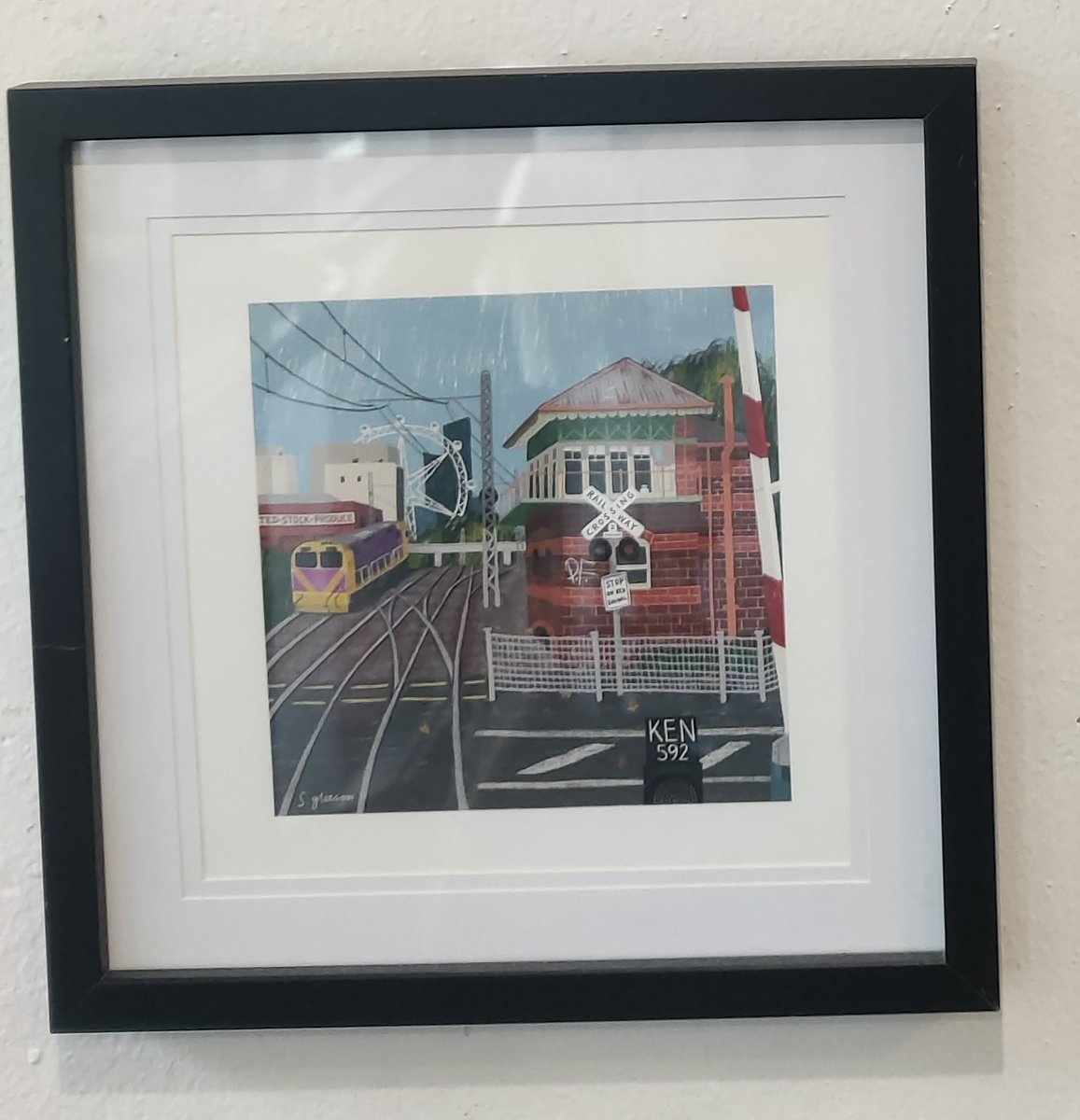 Came across these little prints in a local cafe.
The N class, Young Husbands, the silos, the Wheel and the Kensington signal box...  

Took me right back to my childhood &amp; was hit straight in the feels.  

Footscray one not bad either! 

instagram.com/sarah.gleeson.…