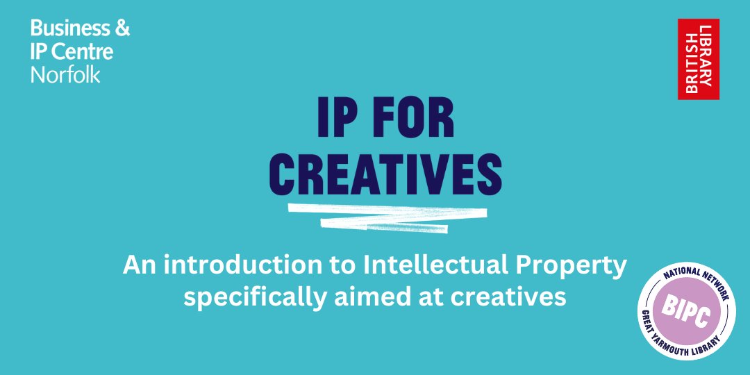 BIPC Norfolk County Council (@bipcnorfolk) on Twitter photo Did you know that you potentially make intellectual property every day without realising it?
Join us at <a href="/YarmouthLib/">Great Yarmouth Library - Norfolk County Council</a> next Tuesday (24 June) for an introduction to intellectual property specifically aimed at creatives: bit.ly/4l5BoDz Did you know that you potentially make intellectual property every day without realising it?
Join us at <a href="/YarmouthLib/">Great Yarmouth Library - Norfolk County Council</a> next Tuesday (24 June) for an introduction to intellectual property specifically aimed at creatives: bit.ly/4l5BoDz