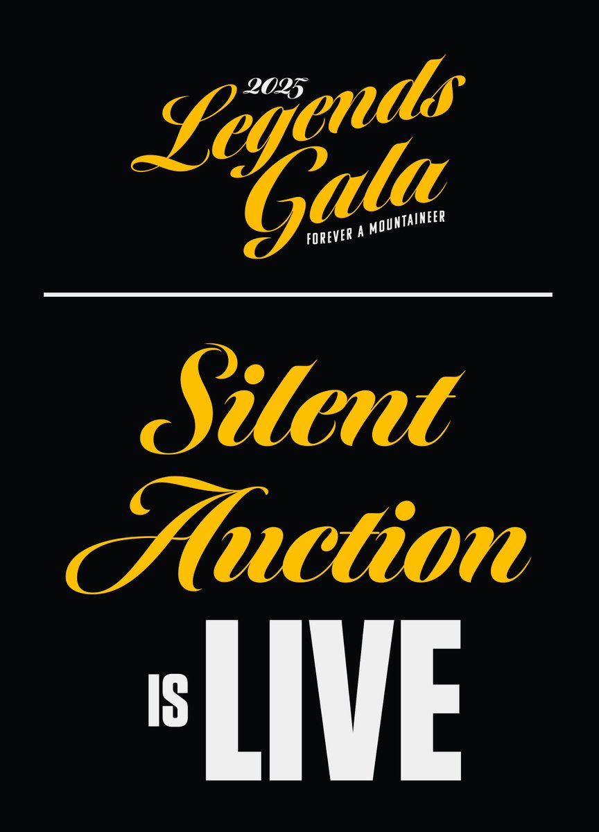 appstatesports's tweet photo. 🚨 The 2025 #LegendsGala Silent Auction is LIVE 🚨

Bid on exclusive items and support Mountaineer student-athletes – even if you can’t be there! 📲👇

🔗 https://t.co/qPjE8YZkm6

#GoApp #ForeverAMountaineer https://t.co/viXfUZDr9Z
