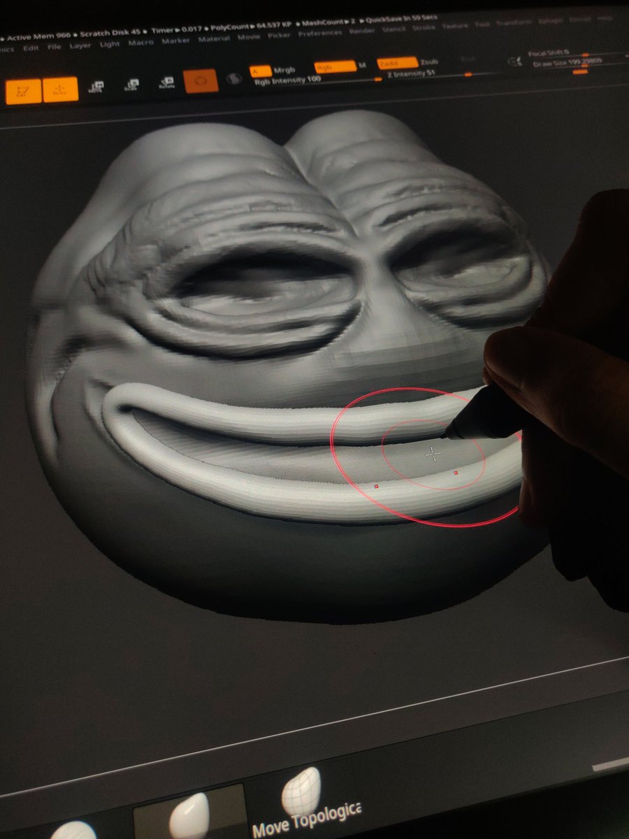 Sculpting 🐸✍️ #3dart #digitalart