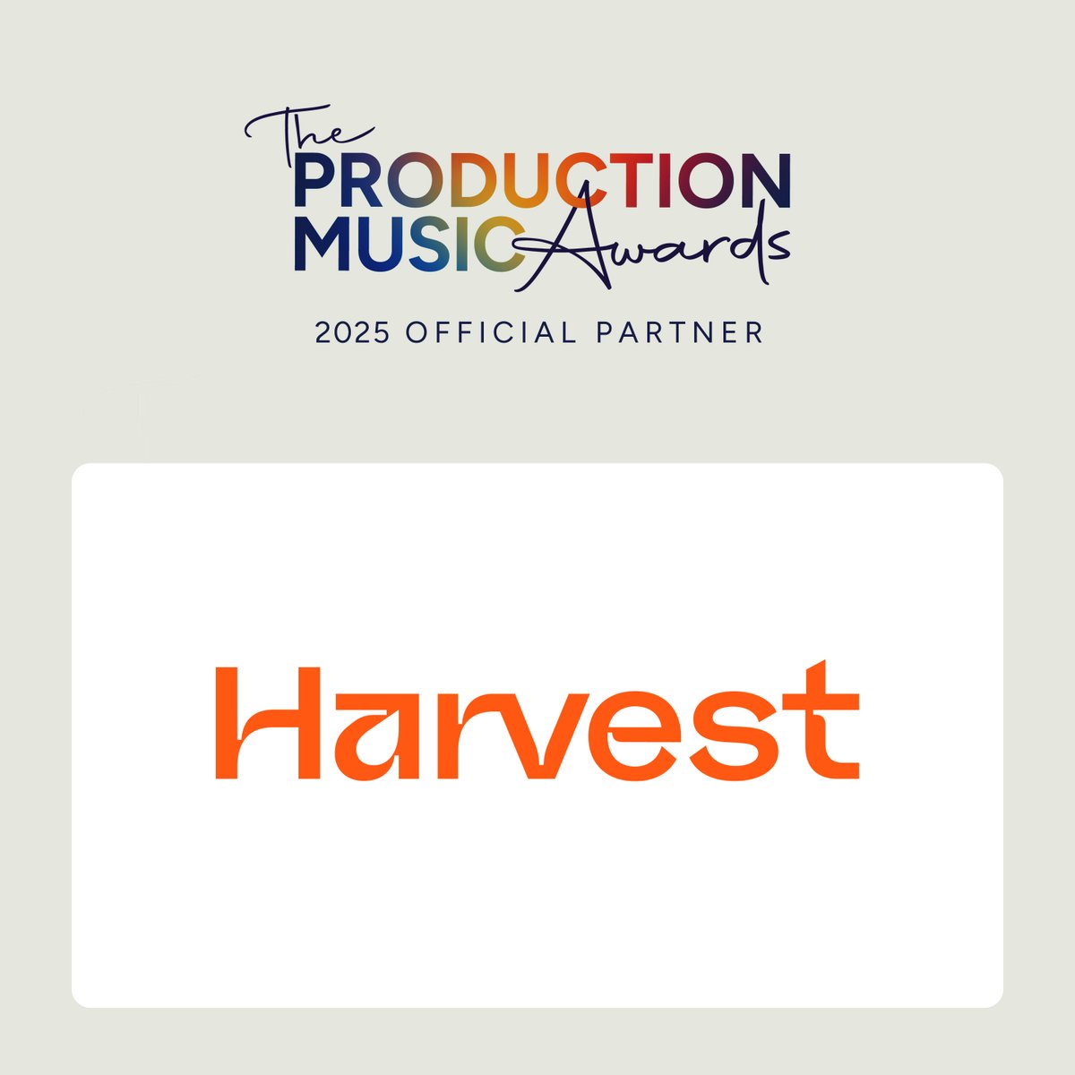 Please join us in welcoming Harvest as an Official Partner of the 2025 Production Music Awards.

From smart catalogue management to global distribution, search and royalties, Harvest helps labels and publishers turn great music into great business. 

Welcome aboard, <a href="/harvestmedia/">Harvest Media</a>