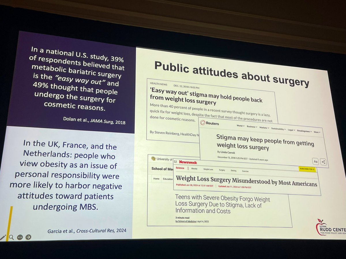 Ali Aminian (@ali_aminian_md) on Twitter photo Dr. Rebecca Puhl as the 2025 Mason Lecturer at #ASMBS2025:
Negative public attitude about bariatric weight loss surgery Dr. Rebecca Puhl as the 2025 Mason Lecturer at #ASMBS2025:
Negative public attitude about bariatric weight loss surgery
