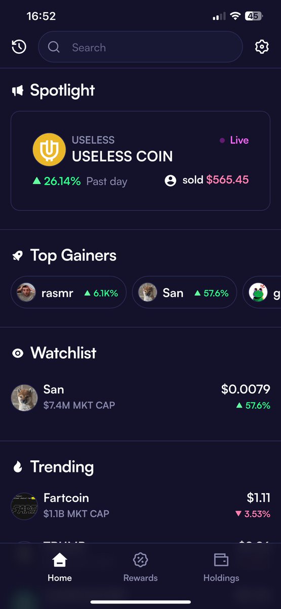 Look at the $SAN motion <a href="/moonshot/">Moonshot</a> 👀