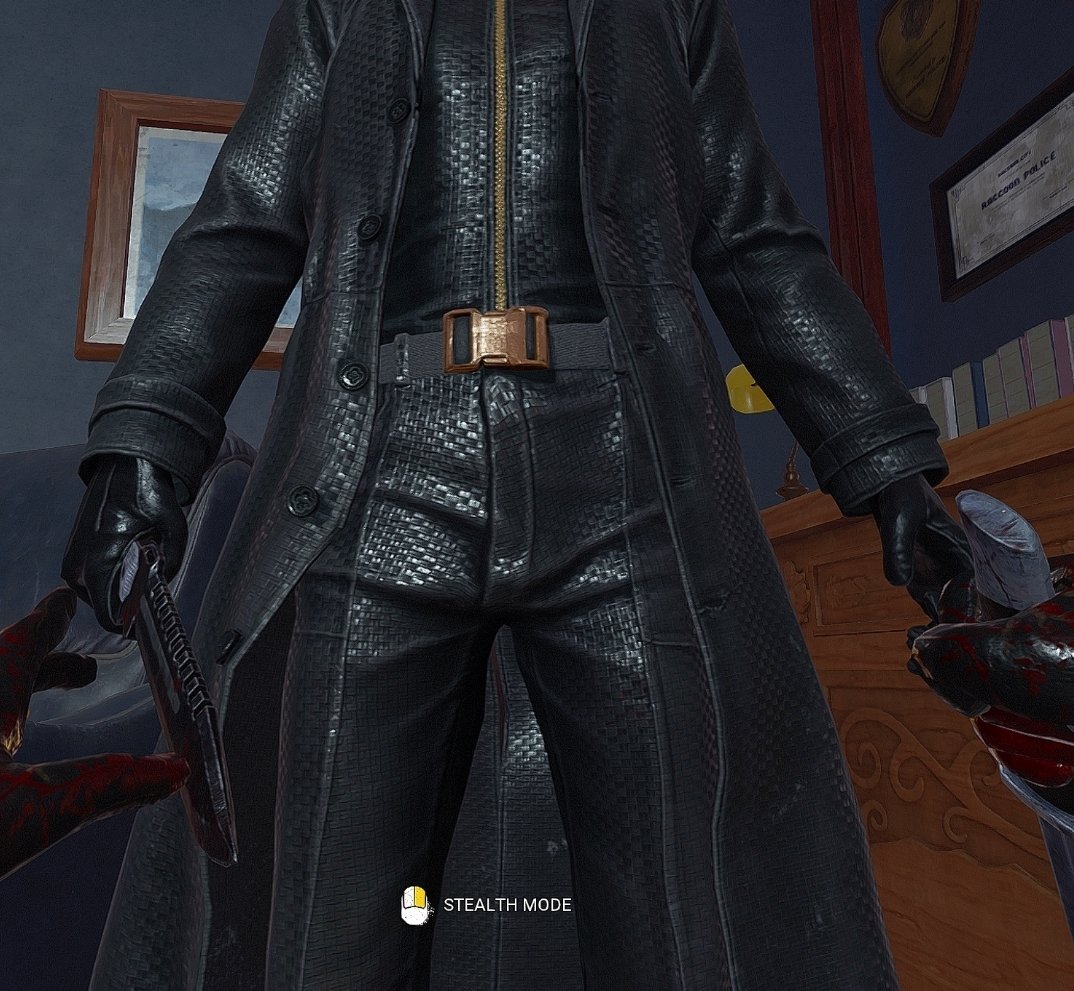 the only complaint I have with dead by daylight’s designs is that some things are way too complicated. They need to realize that not every detail is necessary, and it even may create confusion. For example, it will be much easier if you remove wesker’s clothes-