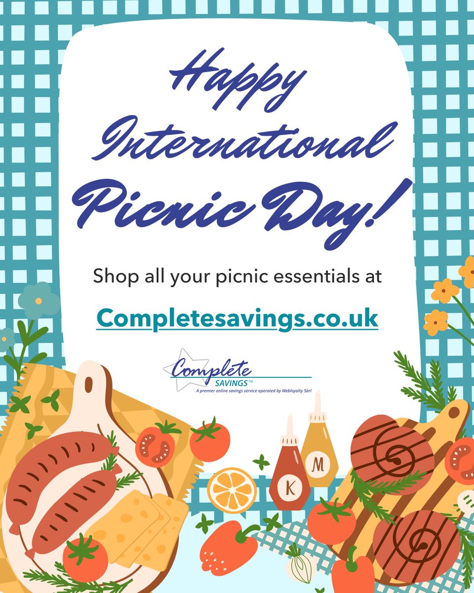 Happy International Picnic Day! 

Looking to put together your favourite selection of wines for tasting, or attempt a delectable charcuterie board to bring to the picnic function? Shop on Complete Savings today!

 #InternationalPicnicDay #Cashback #CompleteSavings