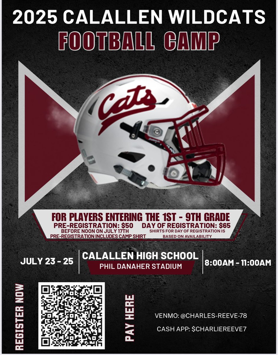 Calallen Football (@calallencats) on Twitter photo 2025 Calallen Wildcat Football Camp
#UMW 
#WeAreCalallen 2025 Calallen Wildcat Football Camp
#UMW 
#WeAreCalallen