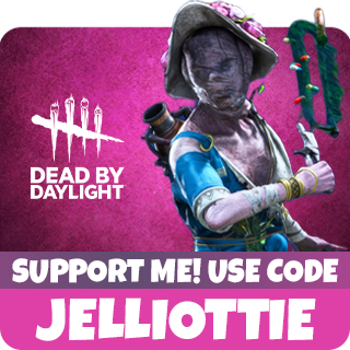 Jelliottie's tweet image. Now that the @DeadbyDaylight Support a Creator program is live, you can use code : JELLIOTTIE (not case sensitive) when purchasing Auric Cells to support me! SO grateful for this opportunity + for your guys support :3 #DBDCreator