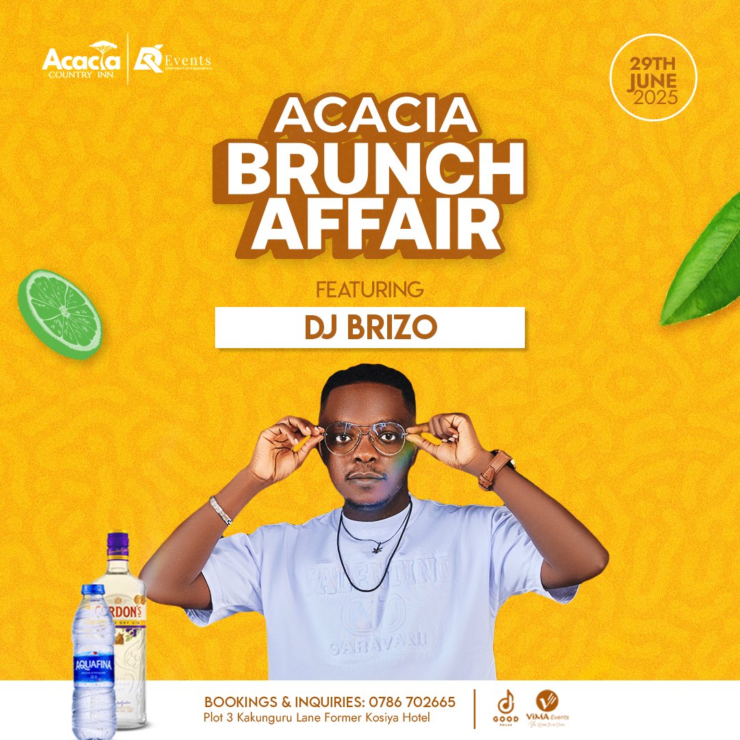 Acacia Country inn (@acaciacountryin) on Twitter photo The Countdown Begins!
Only 10 days to go! <a href="/DeejayBrizo/">Kɨռɢ Bʀɨʐօ™🎧🎵🇺🇬</a> is back to slay the decks at the #MbararaBrunchAffair!
Don't miss his epic hip hop experience! The Countdown Begins!
Only 10 days to go! <a href="/DeejayBrizo/">Kɨռɢ Bʀɨʐօ™🎧🎵🇺🇬</a> is back to slay the decks at the #MbararaBrunchAffair!
Don't miss his epic hip hop experience!