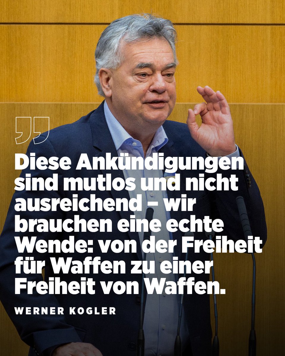 WKogler's tweet photo. Die von der Regierung präsentierten Anpassungen im Waffengesetz greifen zu kurz, sind mutlos und nicht weitreichend genug. Zwar wird die Altersgrenze angehoben, aber Waffen der Kategorie C (Büchsen und Flinten), von denen knapp 1. Mio im Umlauf sind, bleiben ab 18 erhältlich. 1/3 https://t.co/Ziblmktf5W