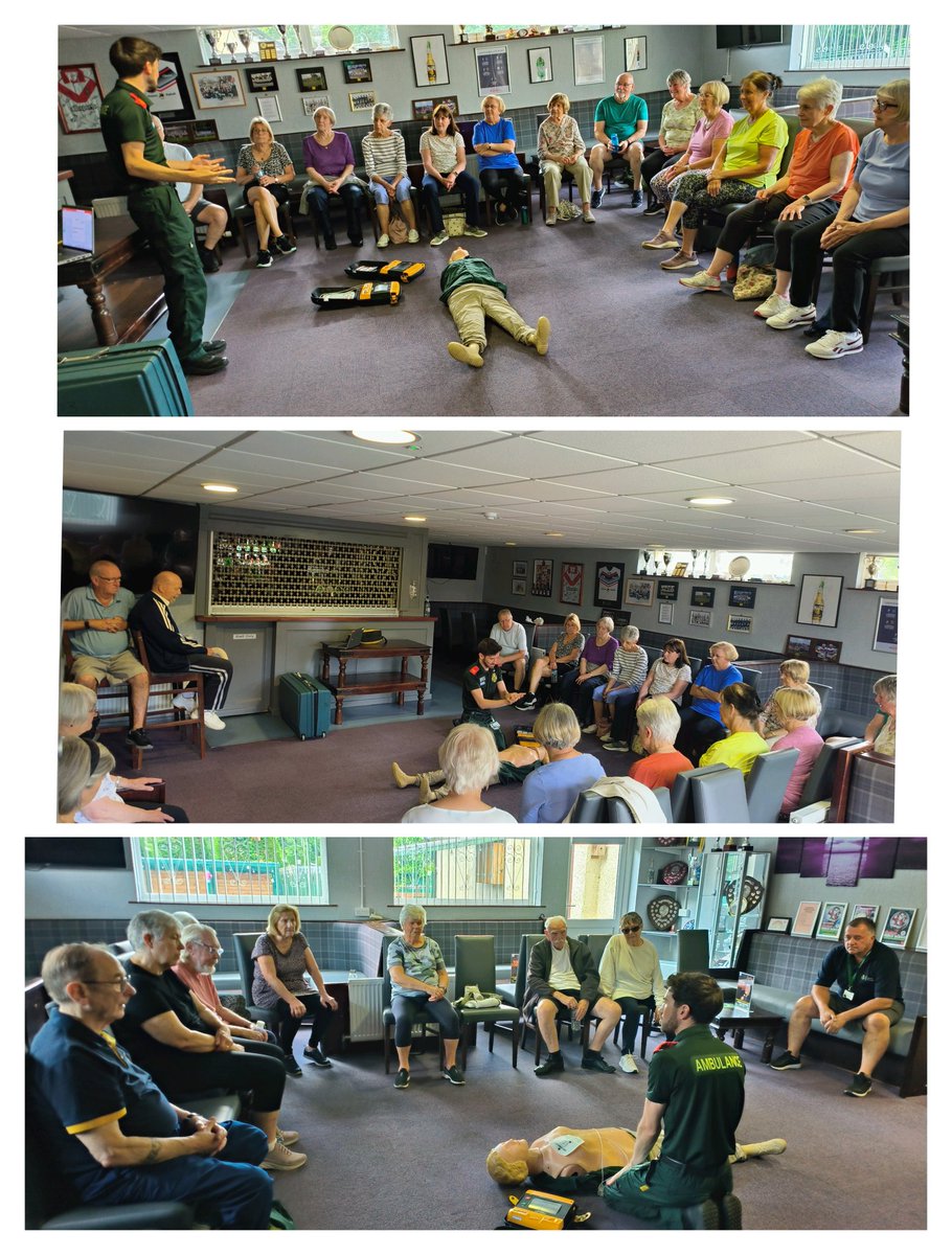 Big thanks to Grant from <a href="/NWAmbulance/">North West Ambulance Service</a> for coming to our Over 60s low impact/cardiac <a href="/bacpr/">BACPR</a> for a CPR demo in Burtonwood 🫀We are also lucky to have my father in law with us, he is a arrest survivor and talked about how the CPR  saved his life! <a href="/LHCHFT/">LHCH</a> #rehab