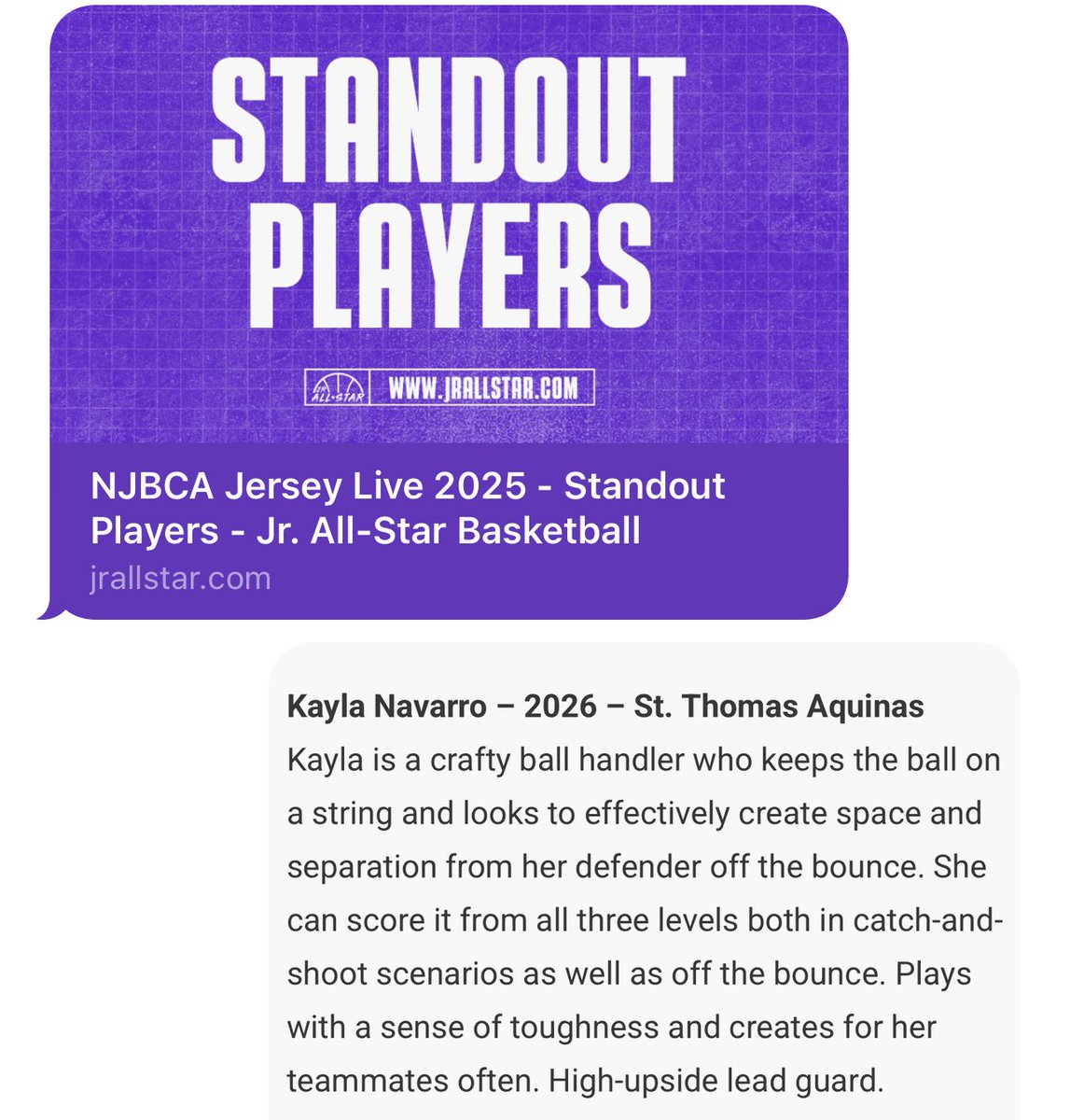 <a href="/kaylanavarro_1/">Kayla Navarro</a> <a href="/JrAllStarBB/">Jr. All-Star Girls Basketball</a> <a href="/Jersey_gemz/">Jersey Gemz</a> <a href="/NJLadiesHoops/">NJ Ladies Hoops</a>  
💥