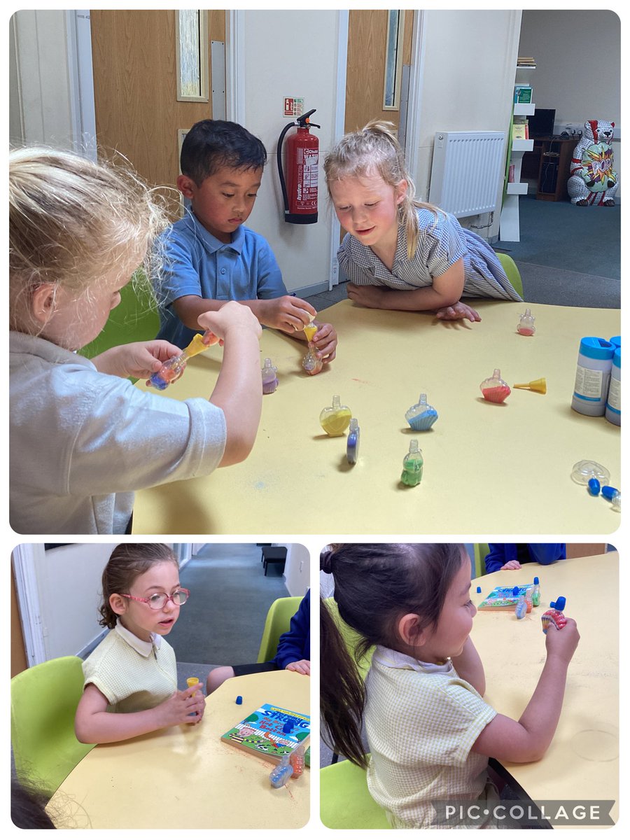 The military children had a great morning making sand art.