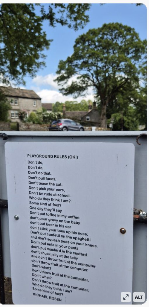 It's on the gate into the children's playground in Middleton by Youlgreave, Derbyshire.