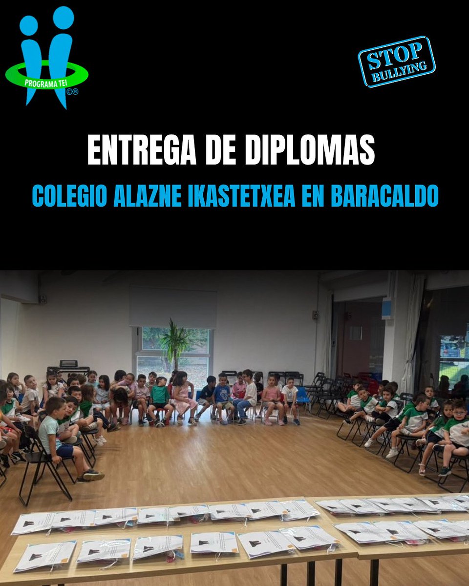 En Alazne Ikastetxea (Barakaldo) el alumnado de Educación Infantil ha recibido sus diplomas del Programa TEI.

¡Zorionak a todas y todos!🌟

#ProgramaTEI #AlazneIkastetxea #Barakaldo #EducaciónInfantil #Zorionak #ConvivenciaPositiva #NosCuidamos
