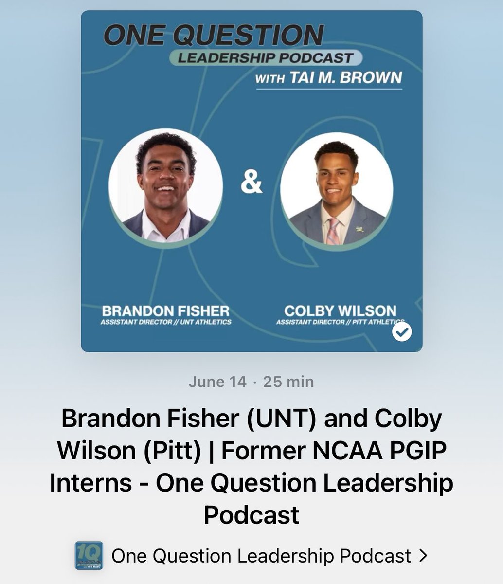 Jessie Gardner (@jkalyn13) on Twitter photo Elite talent coming up in the industry! Enjoyed the energy and insight <a href="/fisherbrandon7/">Brandon Fisher</a> and <a href="/cwilson1502/">Colby Wilson</a> shared in this convo with <a href="/TaiMBrown/">Tai M. Brown</a> and <a href="/1QLeadership/">1QLeadership</a>. <a href="/Deidre927/">DeeDee Merritt</a> <a href="/Lamarr_Lead/">L. Pottinger</a> <a href="/MarkHTrumbo/">Mark Trumbo</a> producing high level leaders out of NCAA PGIP!
podcasts.apple.com/us/podcast/one… Elite talent coming up in the industry! Enjoyed the energy and insight <a href="/fisherbrandon7/">Brandon Fisher</a> and <a href="/cwilson1502/">Colby Wilson</a> shared in this convo with <a href="/TaiMBrown/">Tai M. Brown</a> and <a href="/1QLeadership/">1QLeadership</a>. <a href="/Deidre927/">DeeDee Merritt</a> <a href="/Lamarr_Lead/">L. Pottinger</a> <a href="/MarkHTrumbo/">Mark Trumbo</a> producing high level leaders out of NCAA PGIP!
podcasts.apple.com/us/podcast/one…
