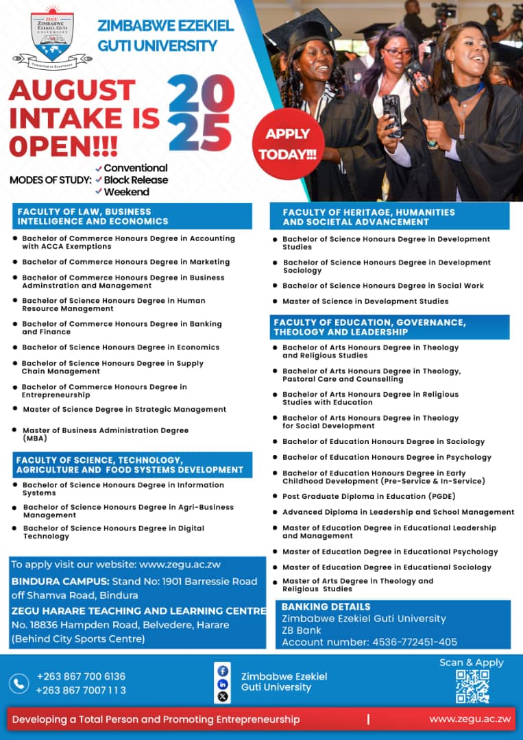 Zimbabwe Ezekiel Guti University tweet media