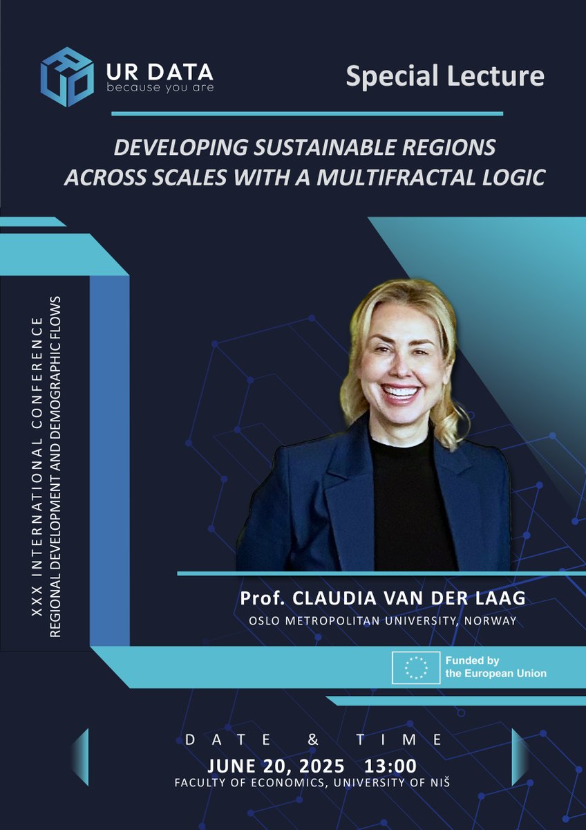 Join us in Niš on June 20, 2025, for a special UR-DATA event hosted within the XXX International Conference on Regional Development and Demographic Flows. 

Full Conference Agenda: lnkd.in/daSDHnvg
