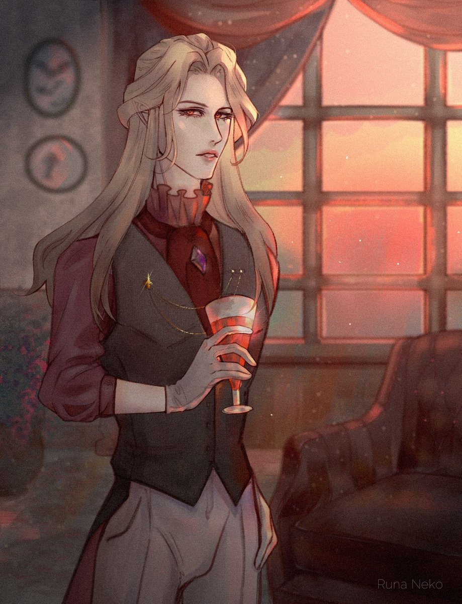 RunaNeko1's tweet image. Recently I started playing the game dungeons and dragons!
And this vampire is my character
Right now, I'm drawing a little comic from his past ✨
#DnD #dndart #DnDcharacter #art #digitalart
