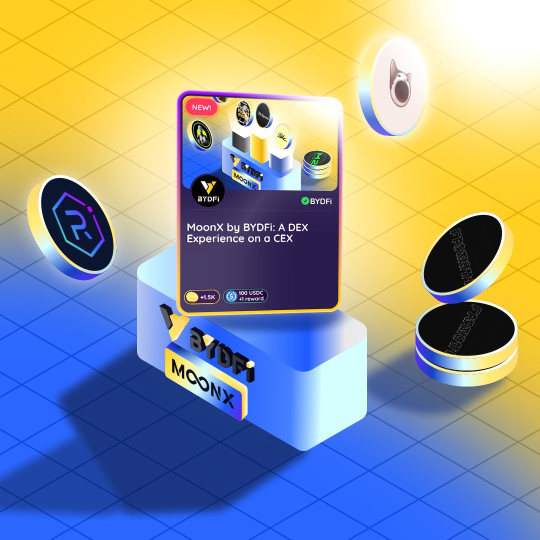 BitDegree's tweet photo. Web3 Mission: "MoonX by @BYDFi : A DEX Experience on a CEX"

🏆 Prize Pool: 100 $USDC + Up To $1,000 Deposit Bonus + 1,500 Bits

🗓️ Event End Date: Jul 18, 2025

Don't wait. Join NOW and collect your rewards - https://t.co/4NRBvI6f15 https://t.co/yjFIPFvsro