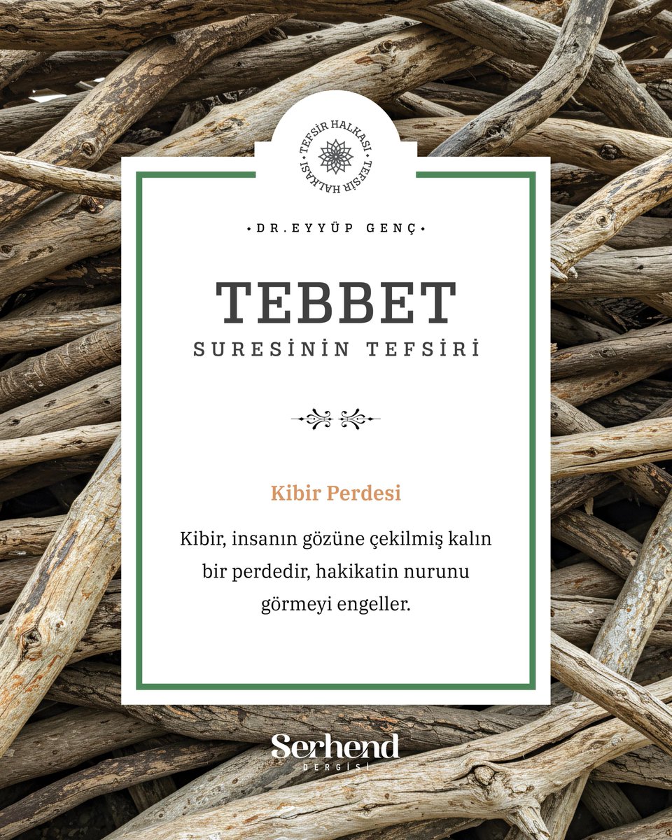 Kibir Perdesi

Kibir, insanın gözüne çekilmiş kalın bir perdedir, hakikatin nurunu görmeyi engeller.
 
 #SerhendDergisi