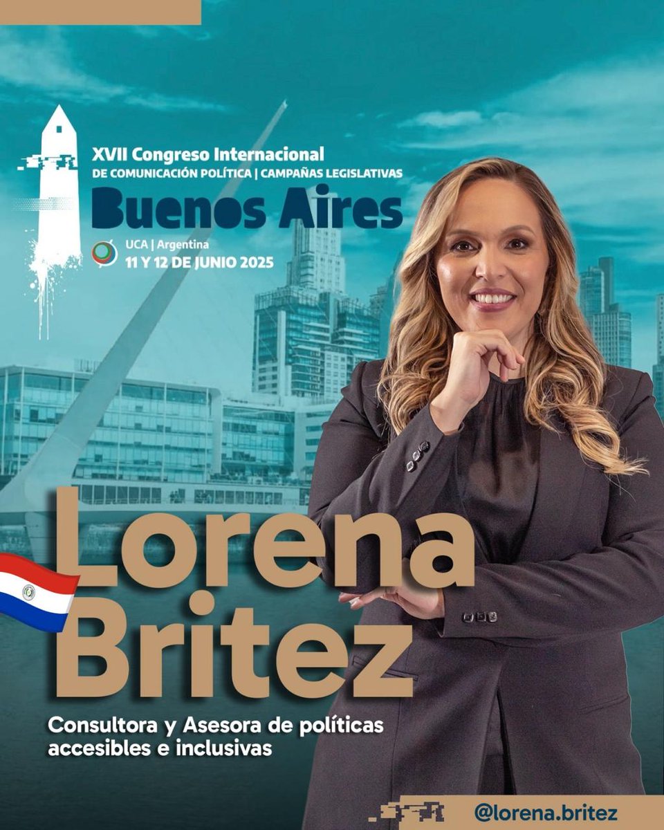 LoreBritezPy's tweet photo. Tuve el honor de participar como ponente en el Congreso  International de Comunicación Política, representando a 🇵🇾.Mi tema: “Cómo hacer una campaña política accesible e inclusiva”,                   
💪🏻Gracias @itaipuparaguay por el apoyo  y a la @CumbreCP por la invitación 🤟🏻 https://t.co/FDaJAPjymD