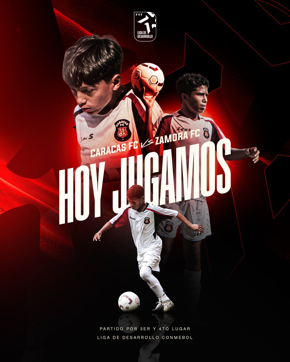cfcescuela's tweet photo. ¡𝐇𝐎𝐘 𝐉𝐔𝐆𝐀𝐌𝐎𝐒! 

🆚 Zamora FC
🏟️ Cancha Alterna Estadio Metropolitano de Cabudare 
⌚ 2:00 P.M.

#SomosCaracas https://t.co/VOpKyw1UEK