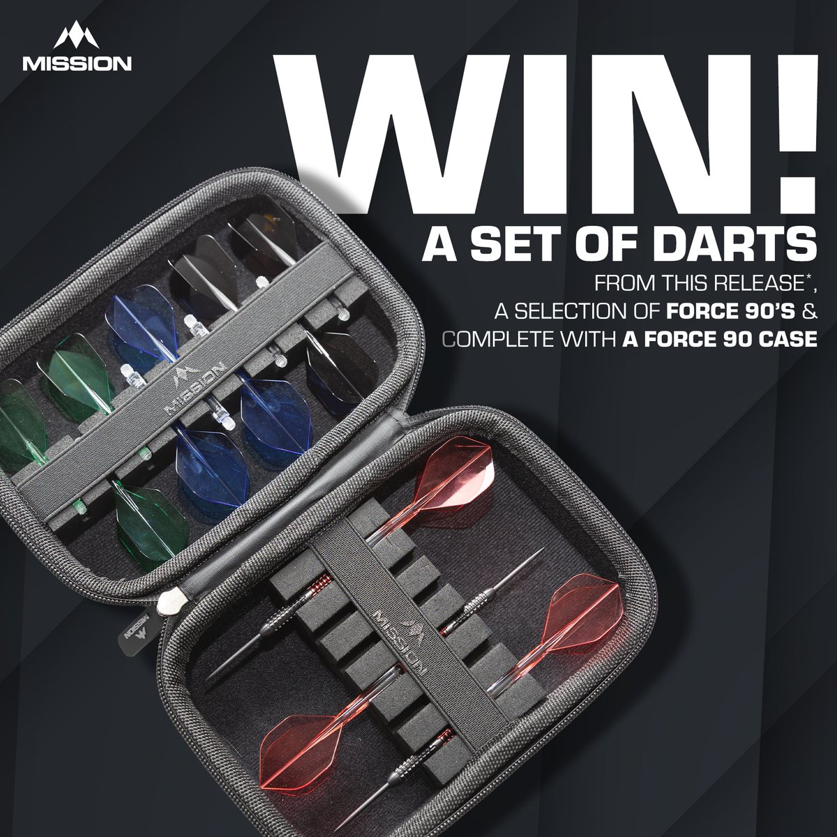 MissionDarts's tweet image. 🎯 WIN a set of darts from today's product drop, Force 90 flights AND a Force 90 dart case 🎯

✅ Like this post
💬 Reply with your favourite darts from the launch

Winner picked Friday at 12 noon (BST). T&amp;amp;Cs apply. #TeamMission #ForTheWin