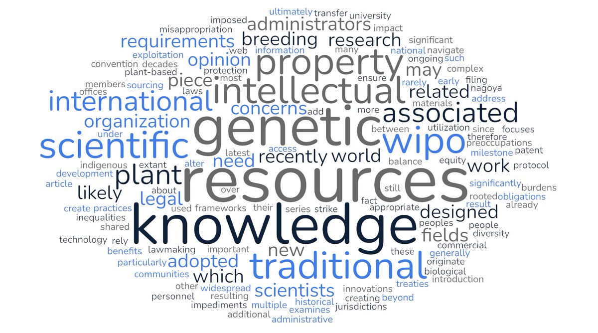 Plants People Planet ๐ฑ๐ฅ๐ (@plantspplplanet) on Twitter photo The World Intellectual Property Organization Treaty on genetic resources and traditional knowledge: Implications for #PlantScience
Opinion by David J. Jefferson
๐ nph.onlinelibrary.wiley.com/doi/10.1002/ppโฆ
Societal Impact Statement also available in ๐ช๐ธ ๐ซ๐ท
#LatestIssue <a href="/wileyplantsci/">Wiley Plant Science</a> The World Intellectual Property Organization Treaty on genetic resources and traditional knowledge: Implications for #PlantScience
Opinion by David J. Jefferson
๐ nph.onlinelibrary.wiley.com/doi/10.1002/ppโฆ
Societal Impact Statement also available in ๐ช๐ธ ๐ซ๐ท
#LatestIssue <a href="/wileyplantsci/">Wiley Plant Science</a>