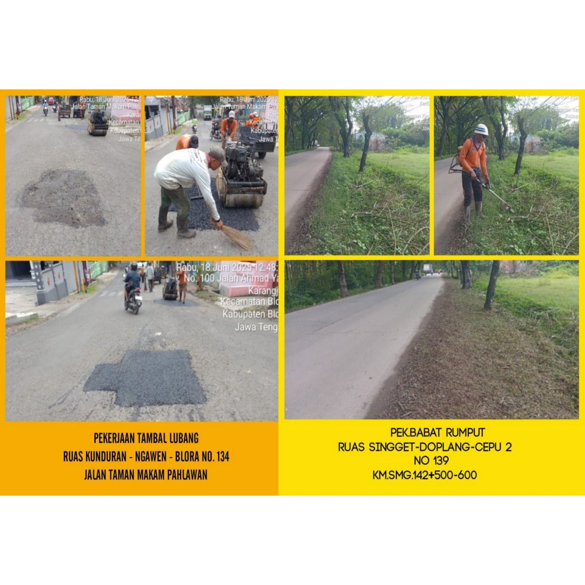 BPJ Wilayah Purwodadi #jalancantik #AyoKerjaManeh (@bpt_pwd) on Twitter photo Hallo #sahabatjalancantik
Pekerjaan Pemeliharaan Rutin Jalan dan Jembatan
Balai Pengelolaan Jalan Wilayah Purwodadi.
#jawatengah ✅
#NgopeniNglakoni ✅
<a href="/provjateng/">Provinsi Jawa Tengah</a>
<a href="/dprdjatengprov/">DPRD Jawa Tengah</a>
<a href="/humasjateng/">Humas Jateng</a>
<a href="/dpubmckjateng/">DPU BMCK-Jateng #JalanCantik</a>
<a href="/TajYasinMZ/">Taj Yasin Maimoen</a> Hallo #sahabatjalancantik
Pekerjaan Pemeliharaan Rutin Jalan dan Jembatan
Balai Pengelolaan Jalan Wilayah Purwodadi.
#jawatengah ✅
#NgopeniNglakoni ✅
<a href="/provjateng/">Provinsi Jawa Tengah</a>
<a href="/dprdjatengprov/">DPRD Jawa Tengah</a>
<a href="/humasjateng/">Humas Jateng</a>
<a href="/dpubmckjateng/">DPU BMCK-Jateng #JalanCantik</a>
<a href="/TajYasinMZ/">Taj Yasin Maimoen</a>
