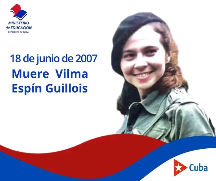 A 18 años de su partida #VilmaVive ,su ejemplo se multiplica en cada mujer cubana #VencedoraDeImposibles