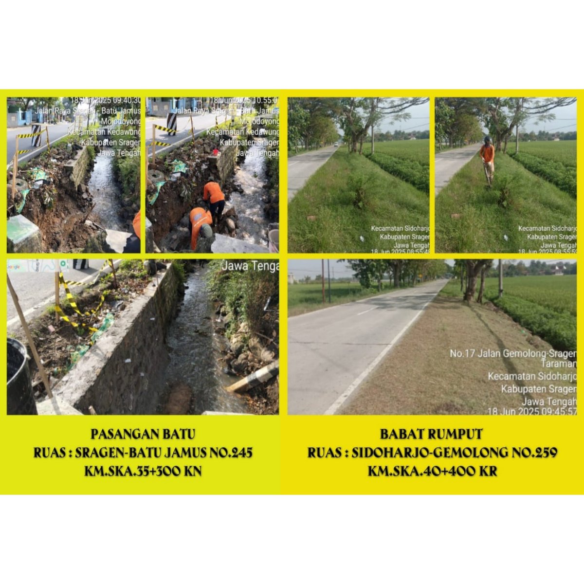 BPJ Wilayah Purwodadi #jalancantik #AyoKerjaManeh (@bpt_pwd) on Twitter photo Hallo #sahabatjalancantik
Pekerjaan Pemeliharaan Rutin Jalan dan Jembatan
Balai Pengelolaan Jalan Wilayah Purwodadi.
#jawatengah ✅
#NgopeniNglakoni ✅
<a href="/provjateng/">Provinsi Jawa Tengah</a>
<a href="/dprdjatengprov/">DPRD Jawa Tengah</a>
<a href="/humasjateng/">Humas Jateng</a>
<a href="/dpubmckjateng/">DPU BMCK-Jateng #JalanCantik</a>
<a href="/TajYasinMZ/">Taj Yasin Maimoen</a> Hallo #sahabatjalancantik
Pekerjaan Pemeliharaan Rutin Jalan dan Jembatan
Balai Pengelolaan Jalan Wilayah Purwodadi.
#jawatengah ✅
#NgopeniNglakoni ✅
<a href="/provjateng/">Provinsi Jawa Tengah</a>
<a href="/dprdjatengprov/">DPRD Jawa Tengah</a>
<a href="/humasjateng/">Humas Jateng</a>
<a href="/dpubmckjateng/">DPU BMCK-Jateng #JalanCantik</a>
<a href="/TajYasinMZ/">Taj Yasin Maimoen</a>