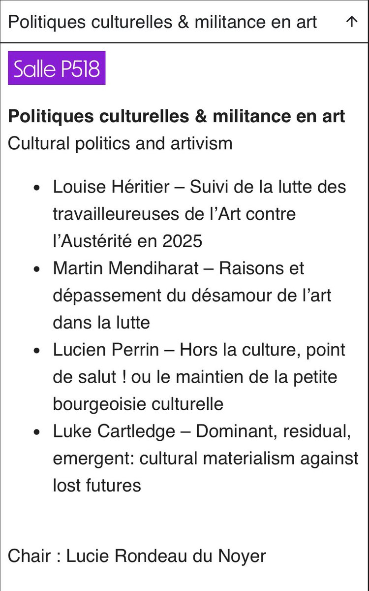 Martin Mendiharat ↙️↙️↙️ (@mmendiharat) on Twitter photo La semaine prochaine, j’aurai le plaisir de participer à la grande conférence <a href="/hmparis2025/">Historical Materialism Paris</a> pour y parler des difficultés du camp matérialiste à se saisir de la politique culturelle et de l’art, et des pistes pour dépasser ces difficultés. Une riche discussion à venir 🔥 La semaine prochaine, j’aurai le plaisir de participer à la grande conférence <a href="/hmparis2025/">Historical Materialism Paris</a> pour y parler des difficultés du camp matérialiste à se saisir de la politique culturelle et de l’art, et des pistes pour dépasser ces difficultés. Une riche discussion à venir 🔥