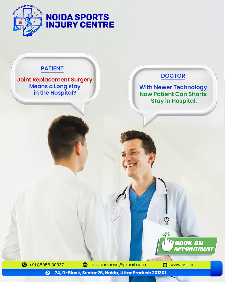 nsicglobal's tweet photo. Worried about long hospital stays after joint replacement surgery?
At Noida Sports Injury Centre, advanced technology ensures faster recovery and shorter hospital stays.
Let’s get you moving again – faster and stronger! https://t.co/hiipodUimz
