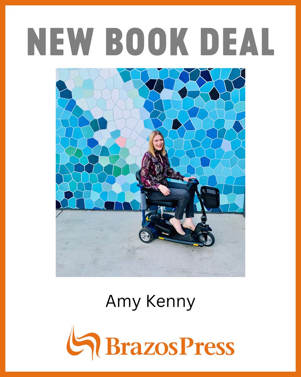 BrazosPress's tweet image. We are excited to share the @PublishersWkly announcement of our continued publishing partnership with Amy Kenny! Her book will map the sacredness of disability in Scripture and creation through the lament, joy and creativity of a life on wheels. Coming fall 2026!